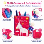 Magical Unicorns Baby Soft Cloth Book size and dimensions