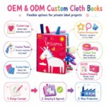 Magical Unicorns Baby Soft Cloth Book shape and color detail