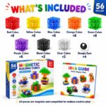 Magnetic Building Cubes STEM Set puzzle pieces and layout view