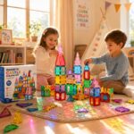 Magnetic Castle Tiles Building Set completed puzzle view