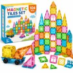 Magnetic City Tiles Building Set front view