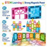 Magnetic City Tiles Building Set size and dimensions