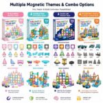Magnetic City Tiles Building Set custom artwork detail