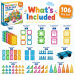 Magnetic City Tiles Building Set puzzle pieces and layout view