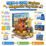 Magnetic Construction Blocks City Set board and material detail