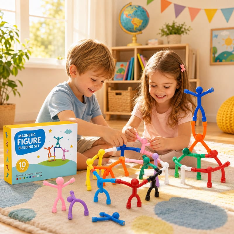 Magnetic Figure Building Set completed puzzle view