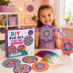 Mandala Foil Art Craft Set finished craft example