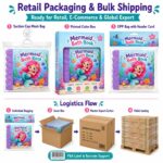 Custom Mermaid Color Changing Bath Book – Waterproof Magic Bath Book edge and construction detail