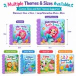 Custom Mermaid Color Changing Bath Book – Waterproof Magic Bath Book printing and page design detail