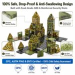 Military Base Magnetic Tiles Set printing detail