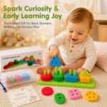 Montessori Silicone Shape Stacking Toy finished project example