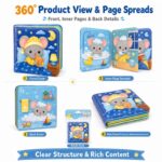 Custom Mouse Friends Bedtime Baby Bath Book – Waterproof Soft Book cover and page view