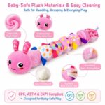 Musical Sensory Caterpillar Toy color and texture detail