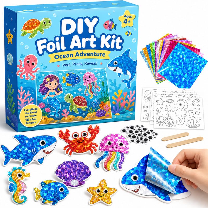 Ocean Adventure Foil Art Kit front view
