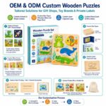 Ocean Animal Wooden Puzzle Board board and material detail