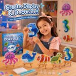 Ocean Animals Poke Art Kit finished craft example
