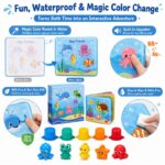 Custom Ocean Bath Book & Bath Toy Set – Waterproof Baby Bath Play Set size and dimensions