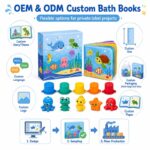 Custom Ocean Bath Book & Bath Toy Set – Waterproof Baby Bath Play Set interactive feature detail