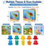 Custom Ocean Bath Book & Bath Toy Set – Waterproof Baby Bath Play Set printing and page design detail