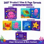 Custom Ocean Friends Color Changing Bath Book – Waterproof Soft Book cover and page view