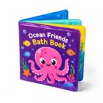 Custom Ocean Friends Color Changing Bath Book – Waterproof Soft Book front view