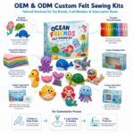 Ocean Friends Felt Sewing Kit yarn and material detail