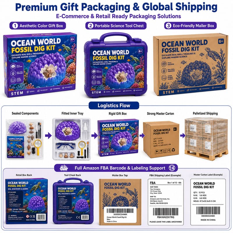Ocean World Fossil Dig Science Kit piece shape detail