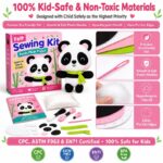 Panda Plush Felt Sewing Kit tools and accessories detail