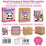 Panda Plush Felt Sewing Kit pattern and instruction detail