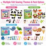 Panda Plush Felt Sewing Kit finished sample detail