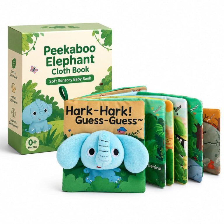 Peekaboo Elephant Soft Cloth Book product image