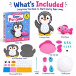 Penguin Plush Felt Sewing Kit kit contents view