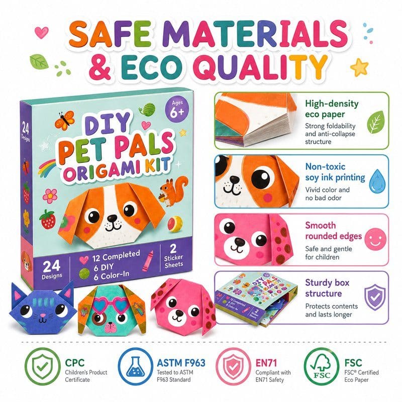 Pet Pals Origami Kit tools and accessories detail