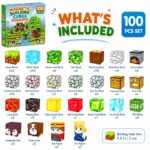 Pixel Magnetic Building Cubes Set puzzle pieces and layout view