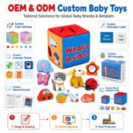 Plush Discovery Cube Sensory Toy Set clay and sand material detail