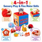 Plush Discovery Cube Sensory Toy Set size and dimensions