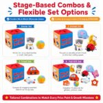 Plush Discovery Cube Sensory Toy Set activity feature detail