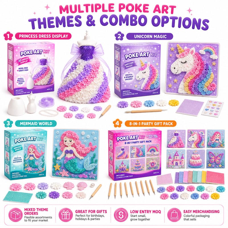 Princess 3D Dress Poke Art Kit custom artwork detail