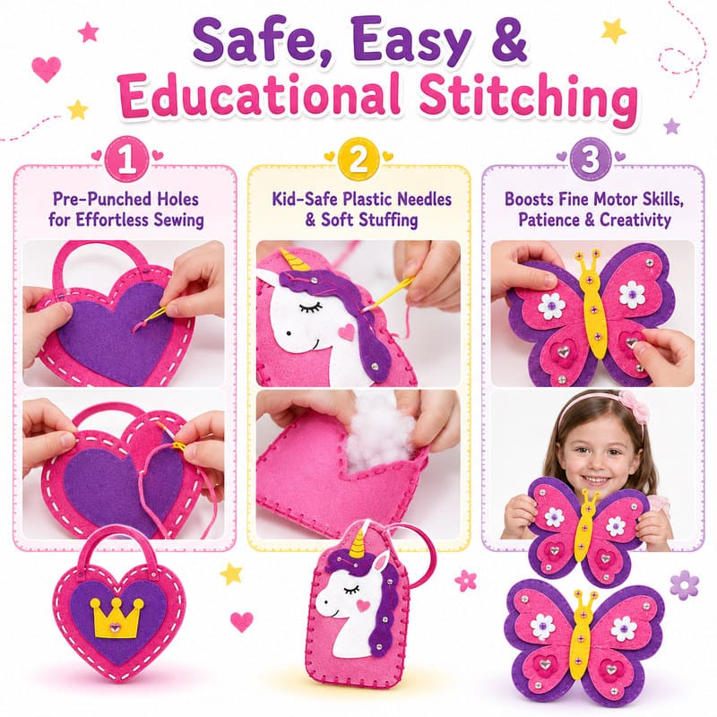 Princess Accessories Felt Sewing Kit size and dimensions