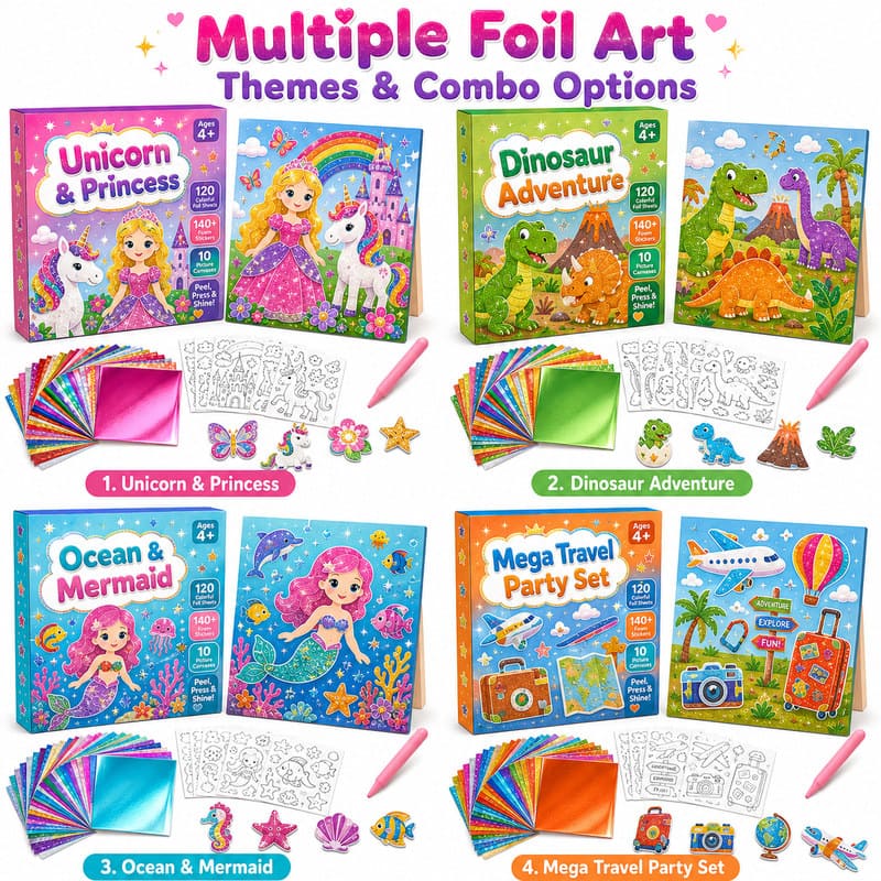 Princess Castle Foil Art Kit custom artwork detail