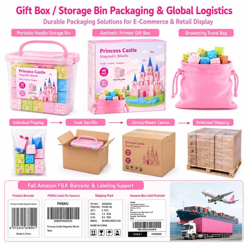Princess Castle Magnetic Blocks Set piece shape detail