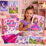 Princess Fantasy Foil Art Kit finished craft example