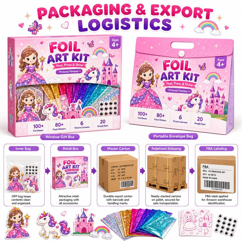 Princess Fantasy Foil Art Kit activity step detail