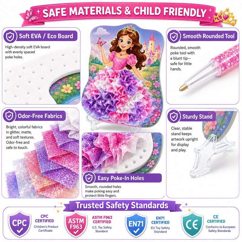 Princess Fashion Poke Art Kit tools and accessories detail