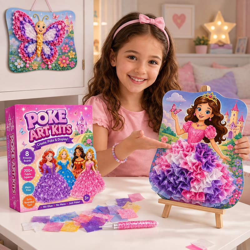 Princess Fashion Poke Art Kit kit contents view