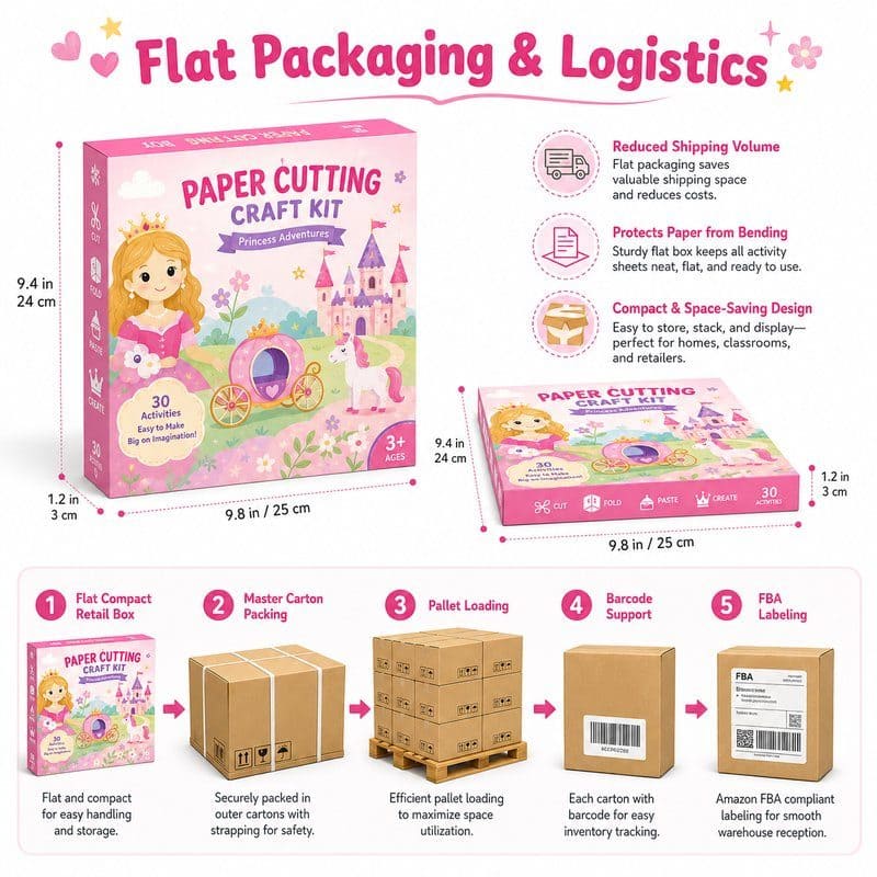 Princess Paper Cutting Craft Kit activity step detail