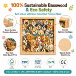 Puppy Wooden Puzzle Board printing detail