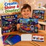 Racing Car Foil Art Adventure Kit finished craft example