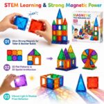 Rainbow Magnetic Tile Building Set size and dimensions