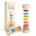 Rainbow Rain Stick Sensory Toy front view